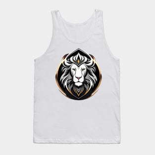 white lion face logo Tank Top